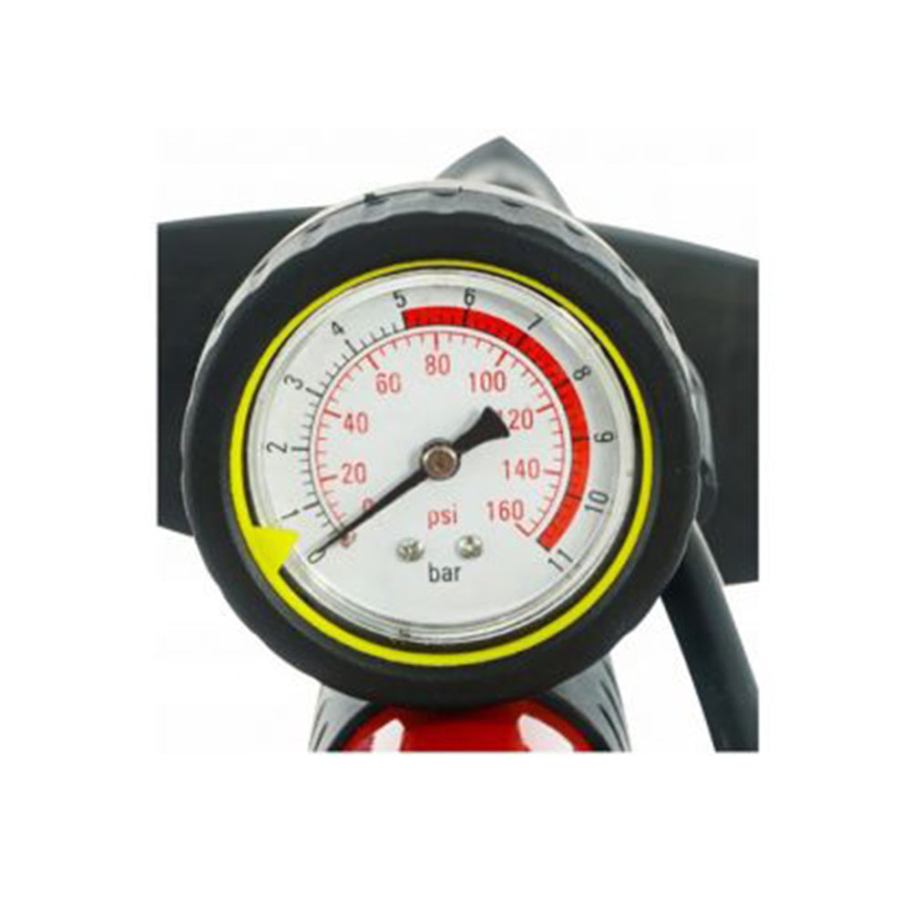Pompa aria manuale con manometro per gonfiaggio pneumatici