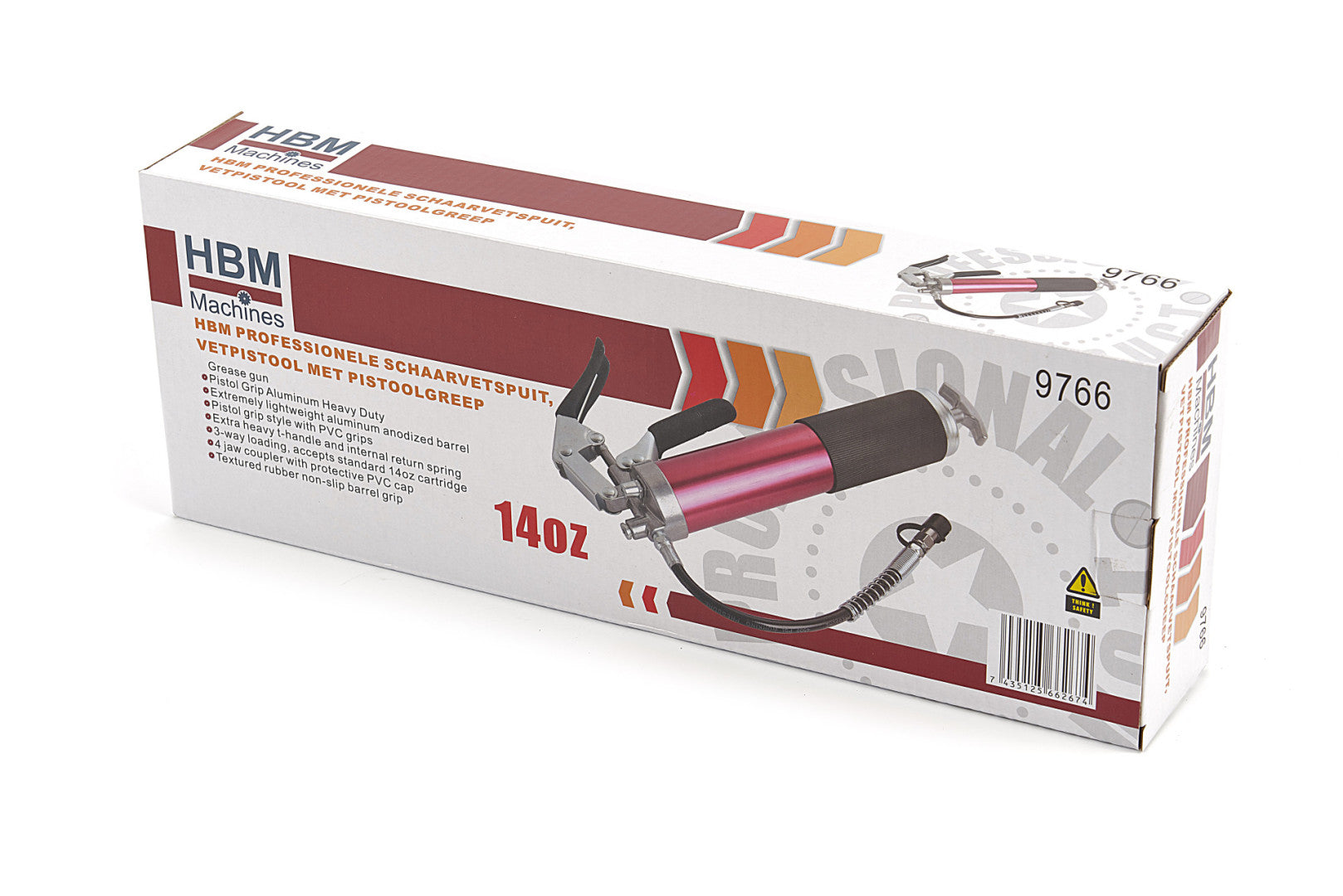 Pistola ingrassatore professionale , pompa grasso Hbm model 2
