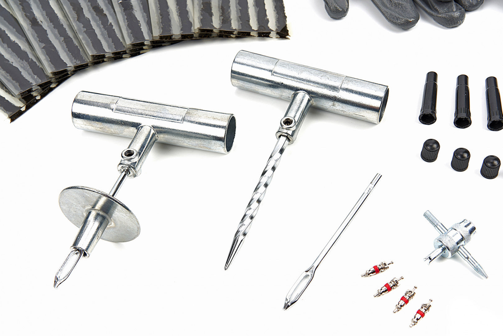Kit riparazione pneumatici auto - kit foratura moto tubeless - emergenza per ripara gomme auto, moto, atv, jeep, trattore - kit riparazione gomme, 64 pezzi Hbm