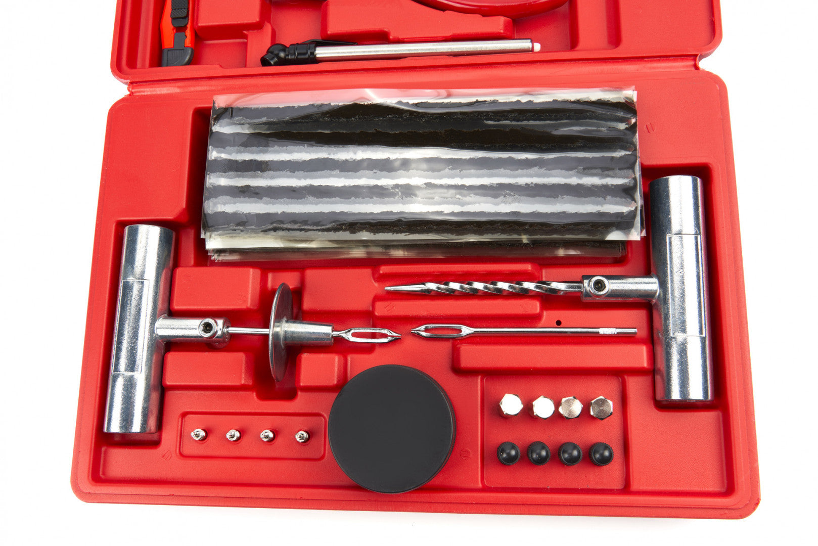 Kit riparazione pneumatici auto - kit foratura moto tubeless - emergenza per ripara gomme auto, moto, atv, jeep, trattore - kit riparazione gomme, 64 pezzi Hbm