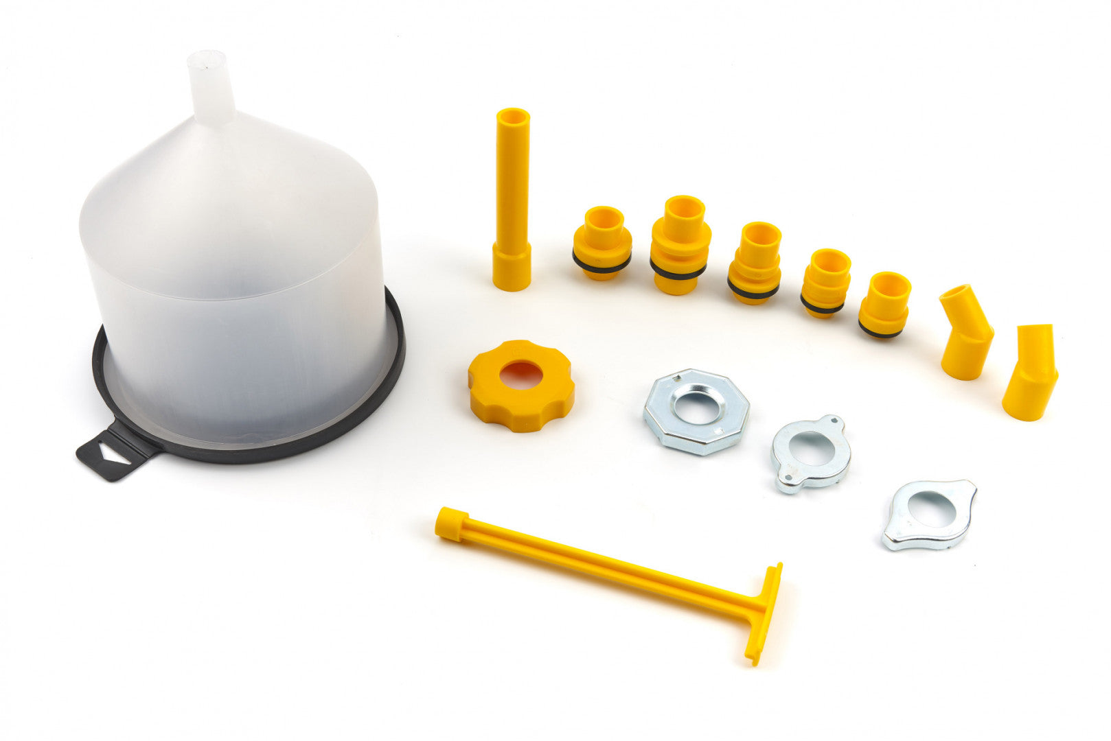 Kit imbuto di riempimento del liquido refrigerante per radiatore a prova di fuoriuscite, kit imbuto riempimento raffreddamento scarico motore per radiatore auto
