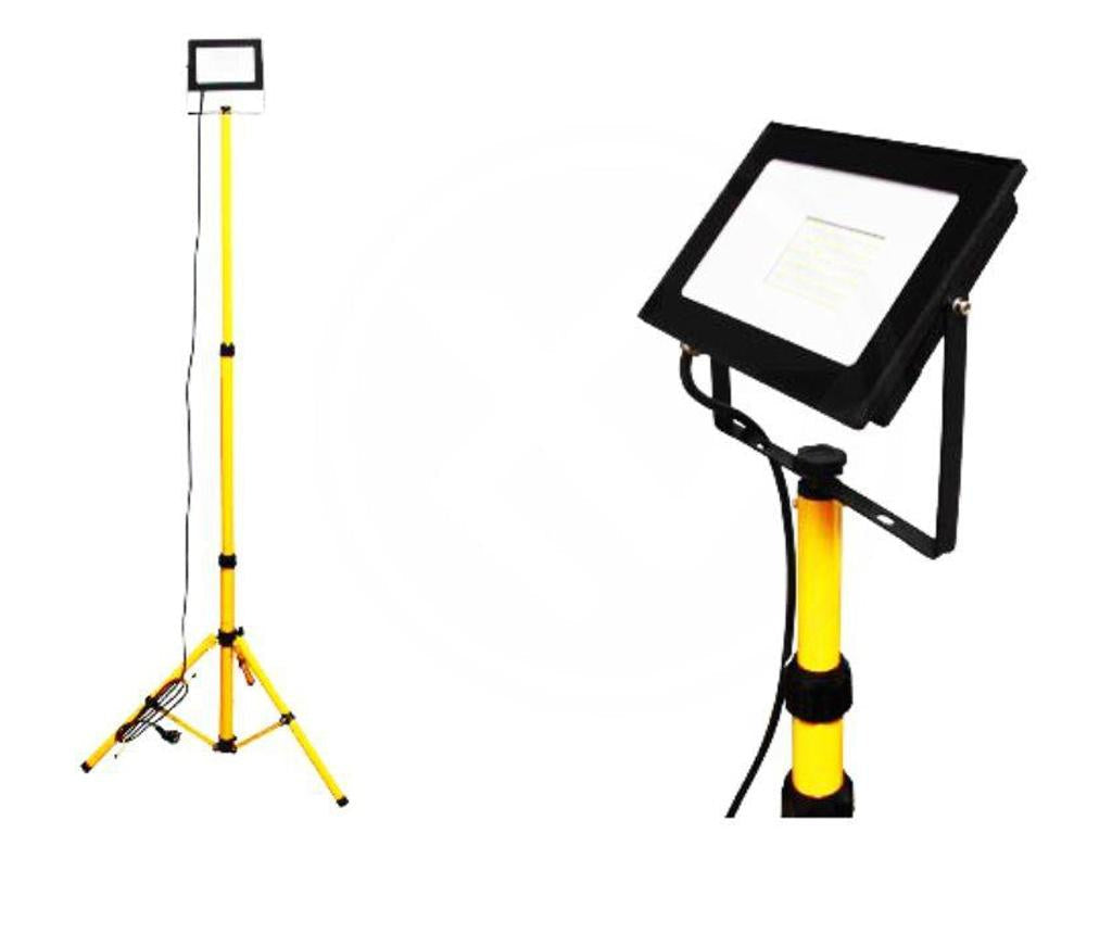 Faretto LED da cantiere 50 W, faretto lavoro, faro LED portatile IP65 impermeabile, 5500k per esterno, lavori, giardini e garage
