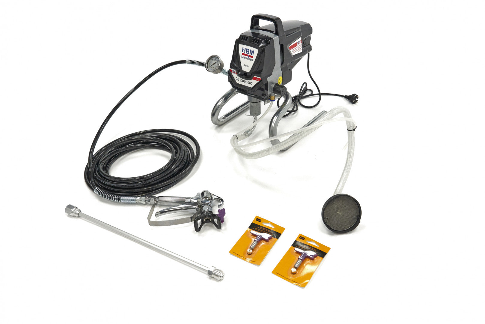 Spruzzatore di vernice airless 1010W 3000 PSI portata Max. 1,5 litri/min, kit uso commerciale per forniture di verniciatura per auto casa interiore esteriore, attrezzatura vernice tubo con ugello, con tubo 10 m ad alta pressione