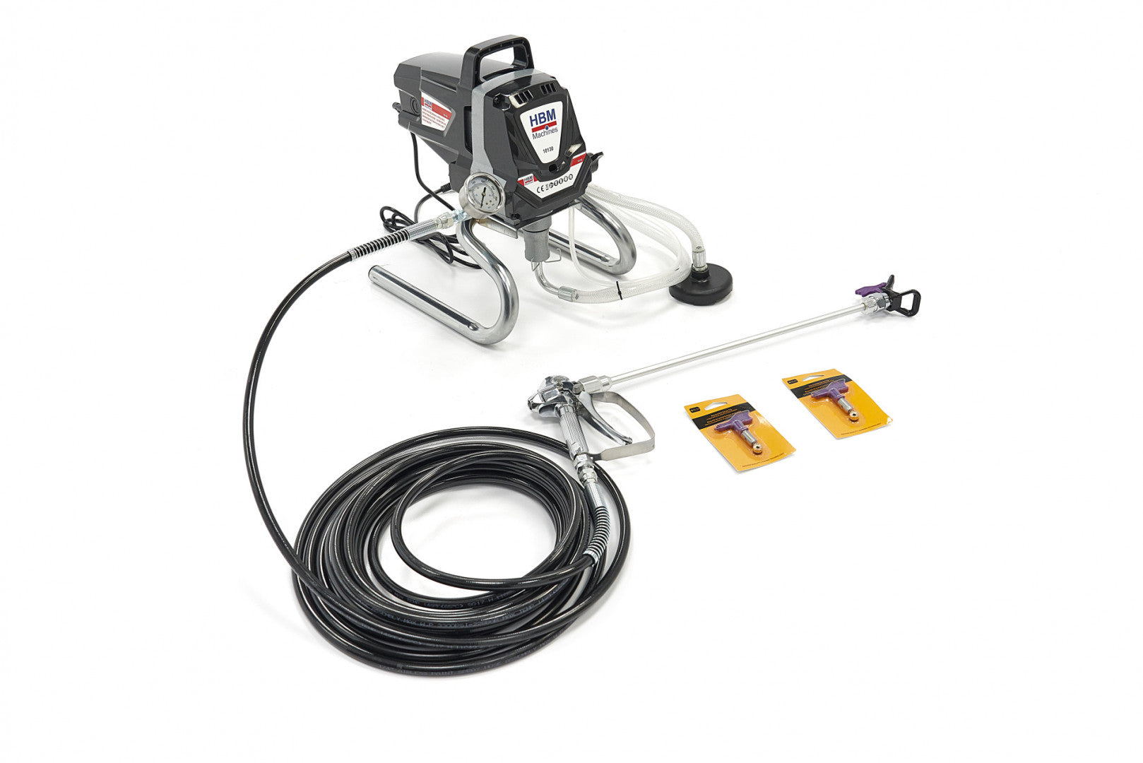 Spruzzatore di vernice airless 1010W 3000 PSI portata Max. 1,5 litri/min, kit uso commerciale per forniture di verniciatura per auto casa interiore esteriore, attrezzatura vernice tubo con ugello, con tubo 10 m ad alta pressione