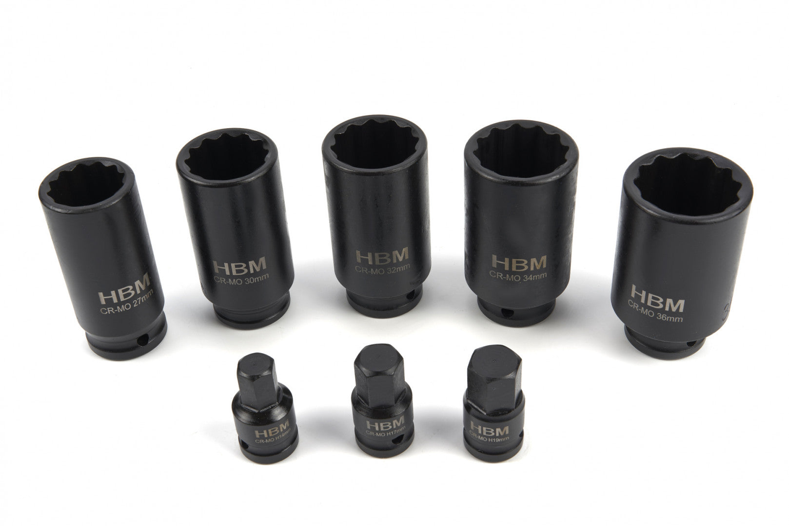 Set bussole a impatto, bussole a impulsi profondo, prese metriche esagonale, riparazione auto,marcatura chiara 8 pezzi Hbm