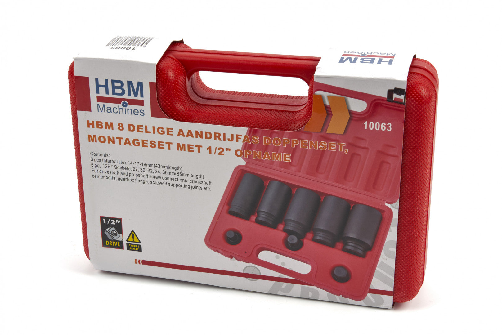 Set bussole a impatto, bussole a impulsi profondo, prese metriche esagonale, riparazione auto,marcatura chiara 8 pezzi Hbm