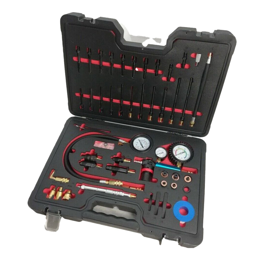 Compressione e perdita di kompressiontester set per benzina motore diesel, set di tester di compressione professionale per auto, tester di perdita di pressione per motori diesel e benzina con adattatore per auto, camion, moto