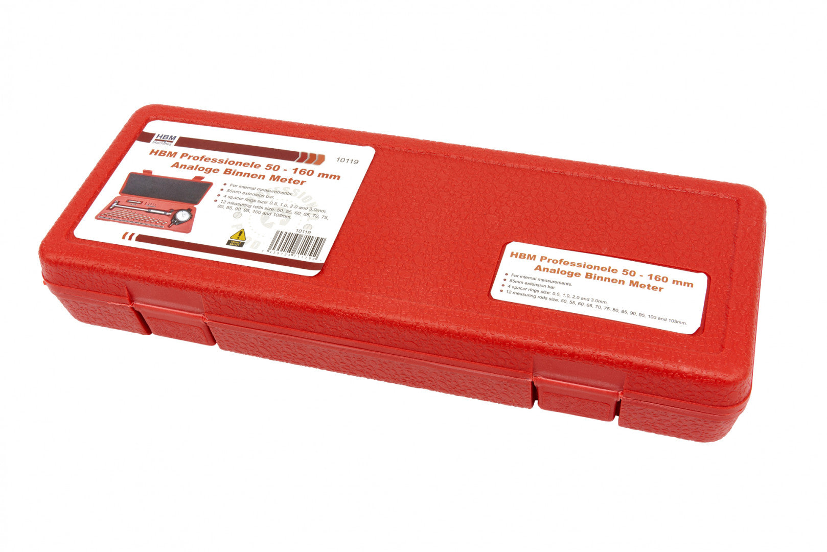 Alesametro con comparatore centesimale 50-160 mm indicatore del diametro interno, 12 testine intercambiabili e valigetta incluse, indicatore a quadrante per alesaggi