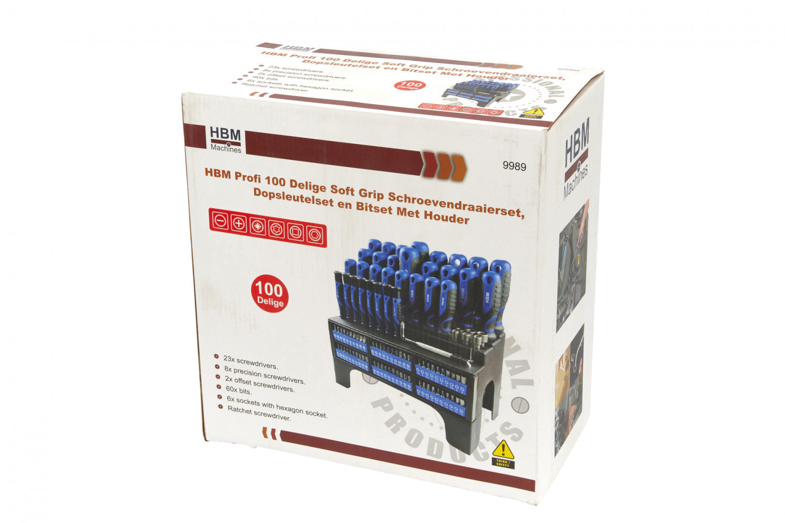 Set giraviti, set di cacciaviti, con supporto 100 pezzi con supporto Hbm