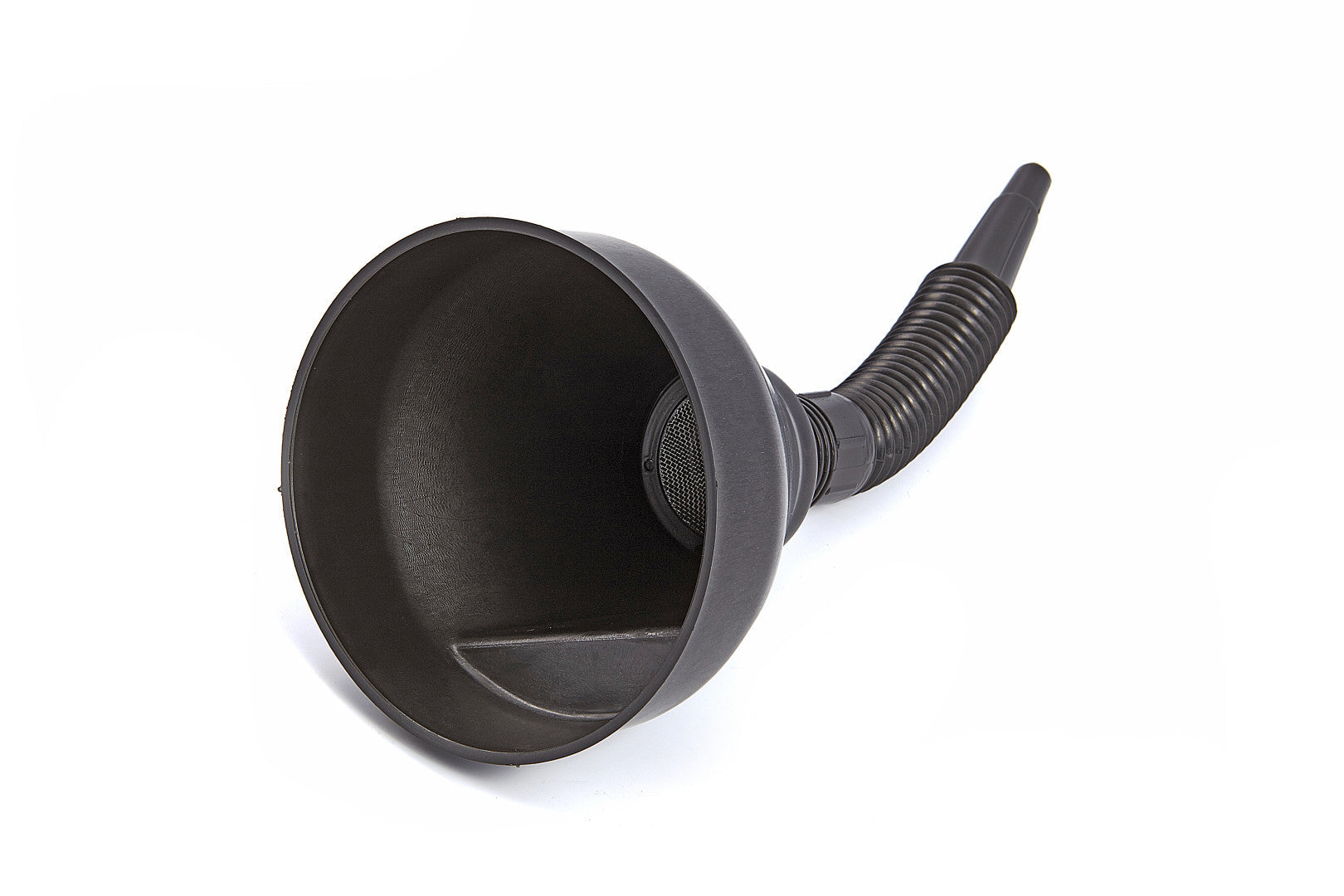 Imbuto in plastica, professionale - con filtro e flessibile - per fai da te o automobilistico, nero diametro 140 mm HBM