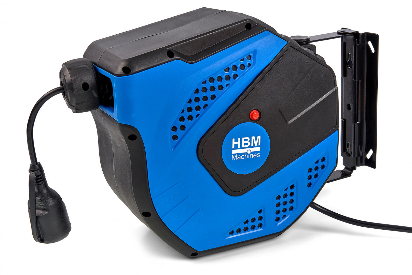 Avvolgicavo elettrico automatico a molla con staffa per fissaggio a muro 3 × 1,5 mm IP34 20 m HBM Machines Olanda