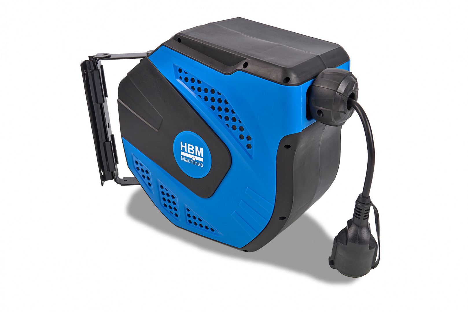Avvolgicavo elettrico automatico a molla con staffa per fissaggio a muro 3 × 1,5 mm IP34 20 m HBM Machines Olanda