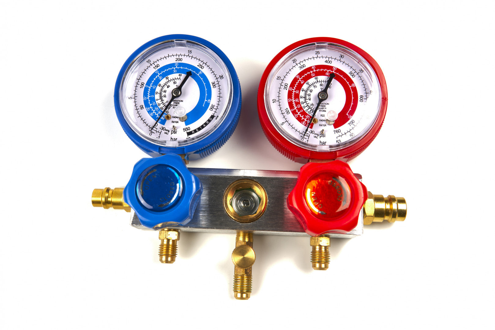 Pompa vuoto per condizionatori con kit manometri condizionatori per HVAC/auto AC, kit ricarica aria condizionata per R134a, R22, R12 R502 refrigeranti, pompa per vuoto con manometro a 2 vie per aria condizionata