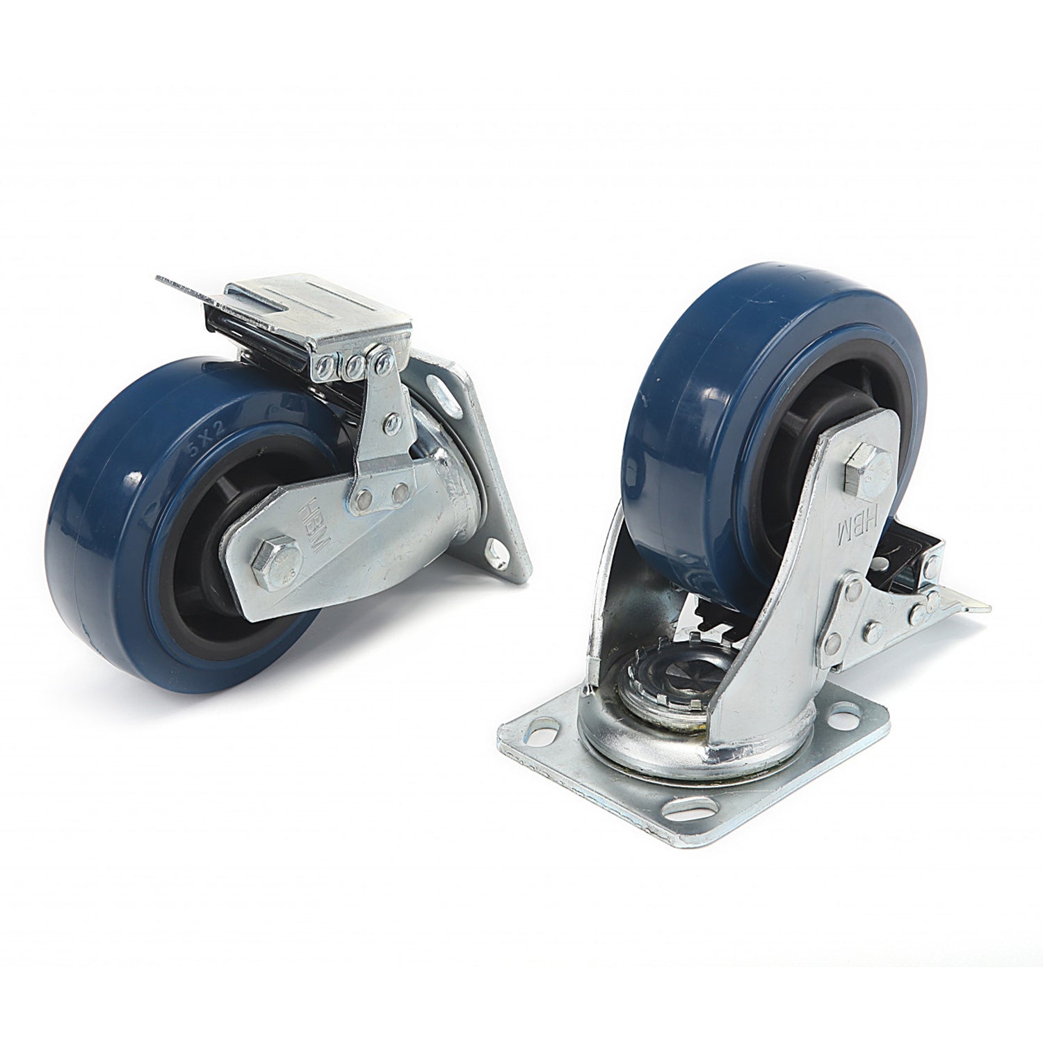 Ruote girevoli con freno 150 mm,350 kg,HBM