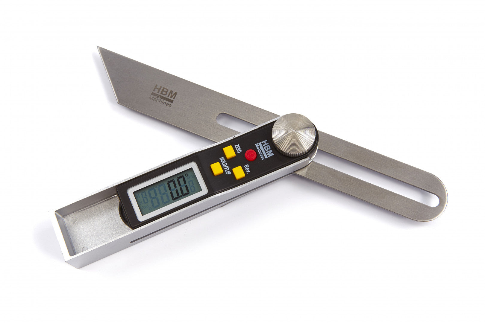 Righello angolare digitale, schermo display LCD, goniometro 360 gradi rilevatore angolo, in acciaio inossidabile con funzione di bloccaggio per falegnami ingegneria legno