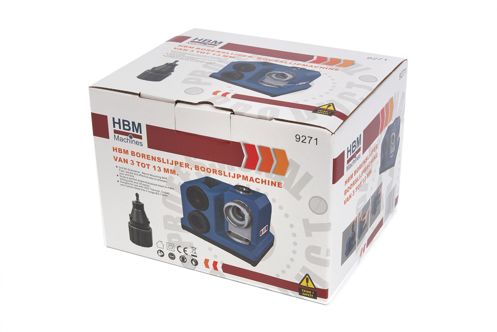 Affilatore universale, 80 W, affilatrice per punte da trapano da 3-13 mm, Hbm