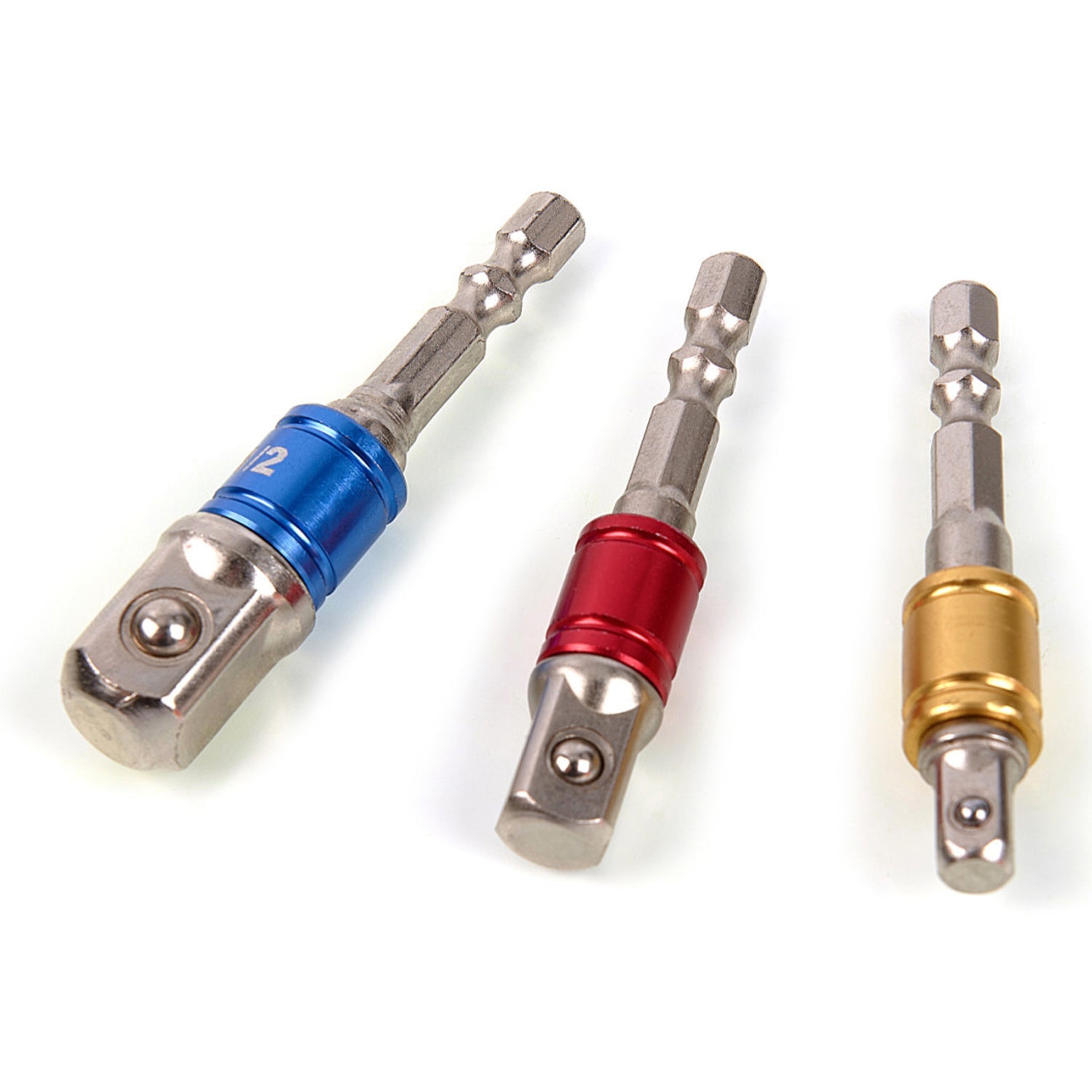 Kit di 3 adattatori trapano esagonale, adattatore presa per 1/4", 3/8", 1/2", Hbm