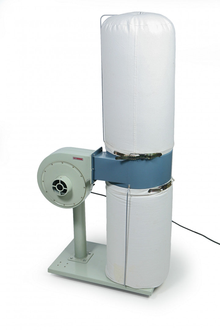 Impianto di aspirazione polvere per officina con ventilatore di scarico 900 M3/H potenza 230 V HBM