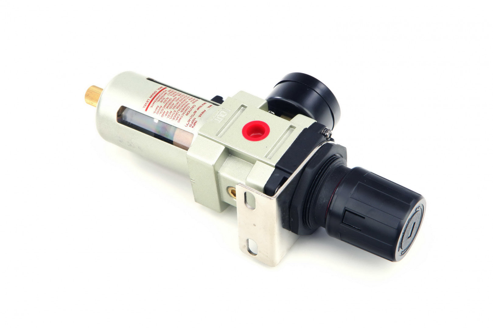 Filtro aria con regolatore di pressione del separatore d'acqua, regolatore del compressore d'aria con valvola di riduzione della pressione e manometro, accessorio per utensili pneumatici, 1/4 Hbm Machines Olanda