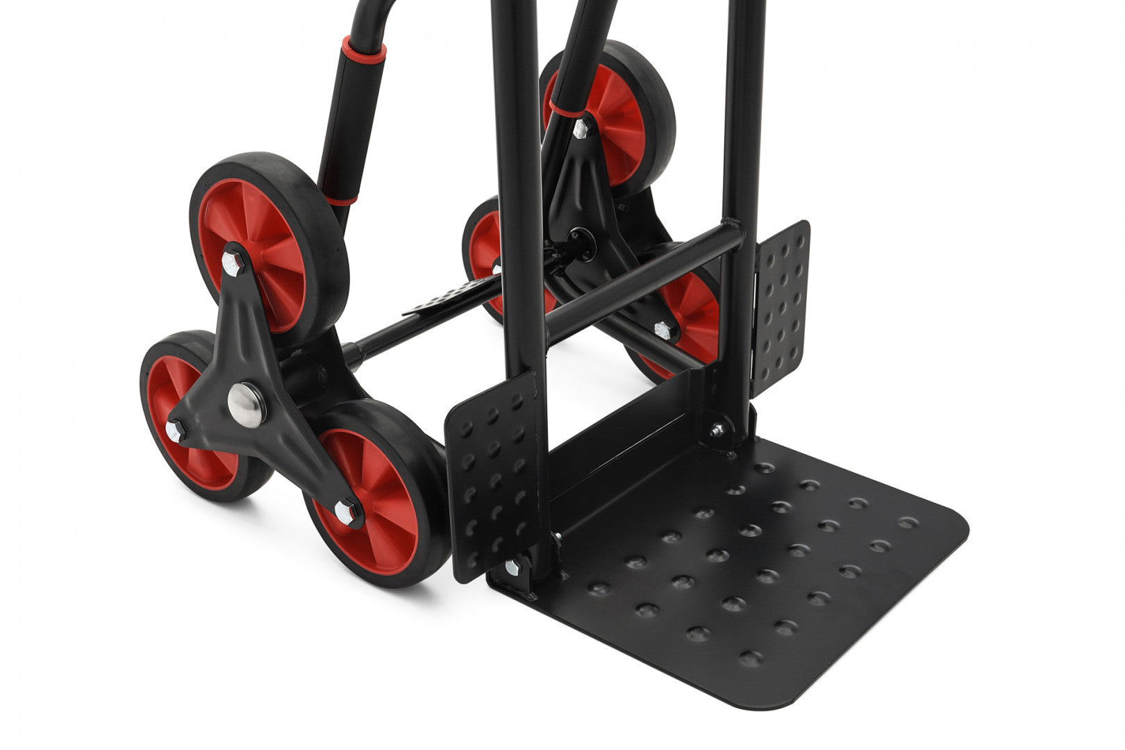 Carrello portapacchi pieghevole 300kg pneumatici maniglie ergonomiche carrellino con ruote portatutto carrelli a mano saliscale in acciaio trasloco porta sacchi trasporto carichi pesanti, modello 2 Hbm