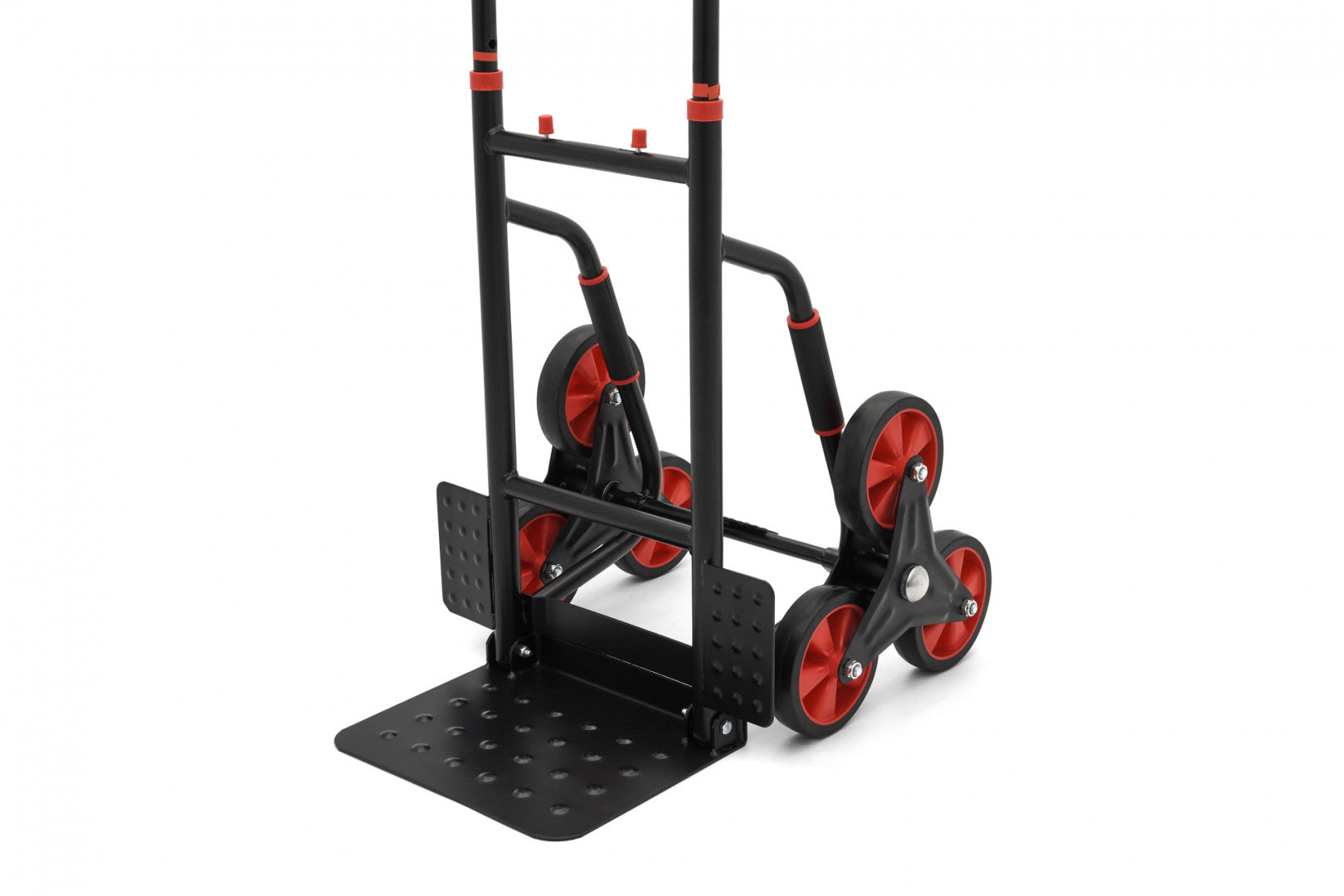 Carrello portapacchi pieghevole 300kg pneumatici maniglie ergonomiche carrellino con ruote portatutto carrelli a mano saliscale in acciaio trasloco porta sacchi trasporto carichi pesanti, modello 2 Hbm