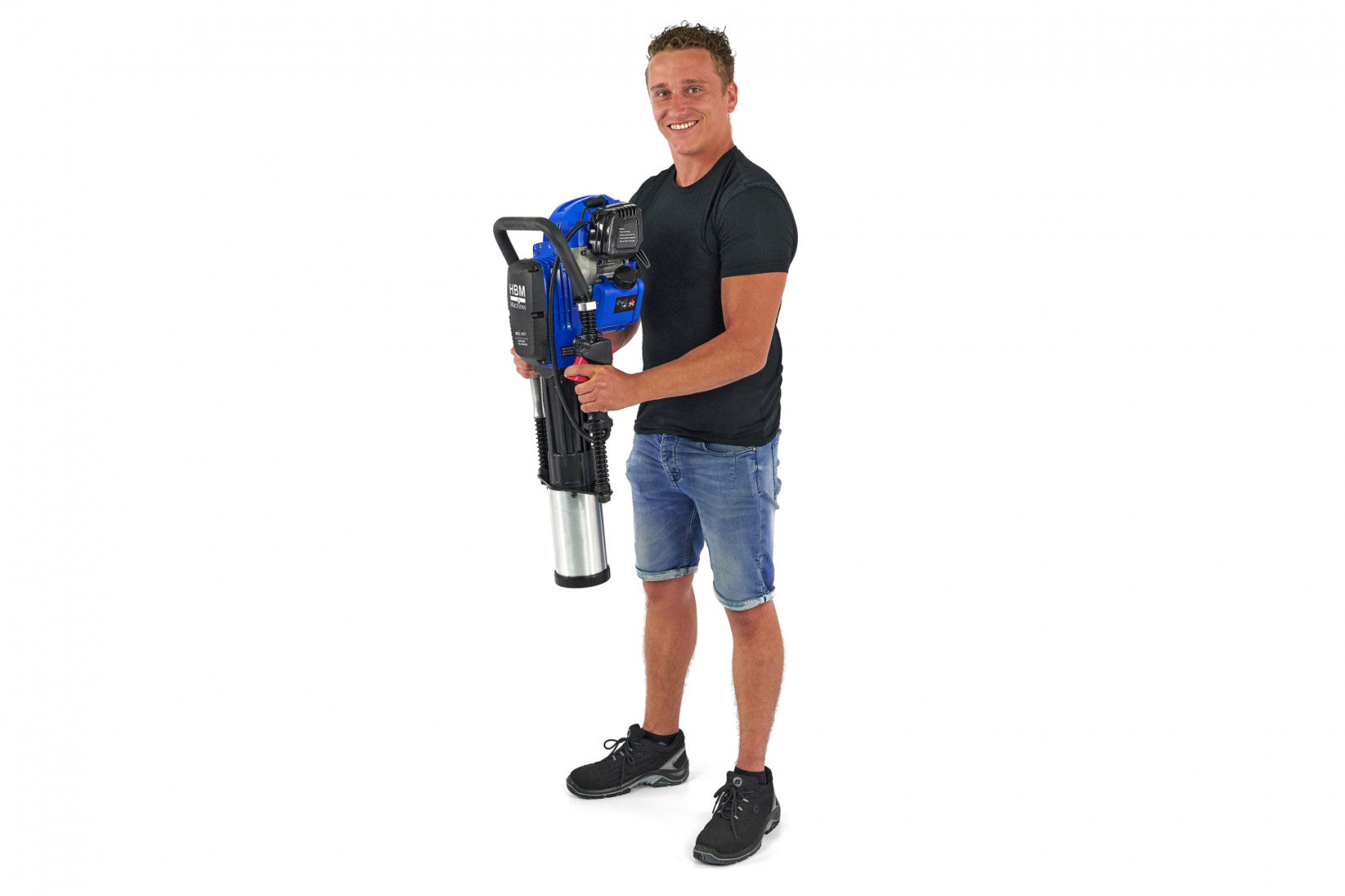 Battipalo a scoppio 52 cm³ 2 hp motore a 2 tempi per pali e recinti 1500W Hbm