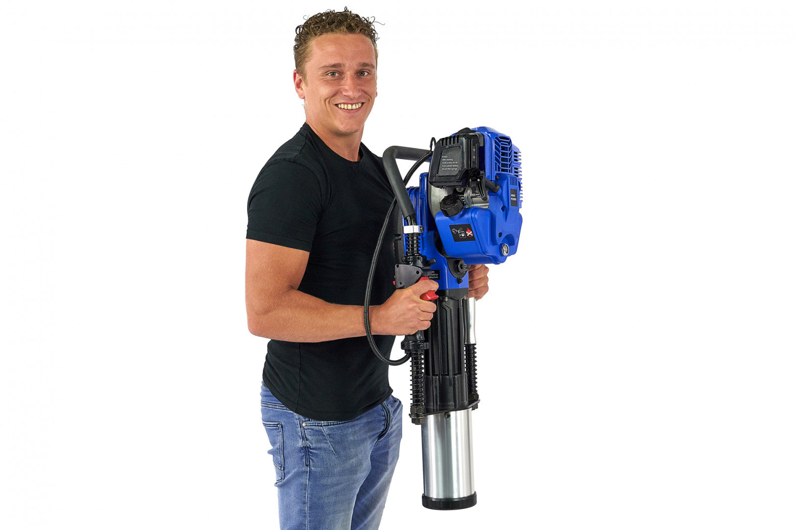 Battipalo a scoppio 52 cm³ 2 hp motore a 2 tempi per pali e recinti 1500W Hbm