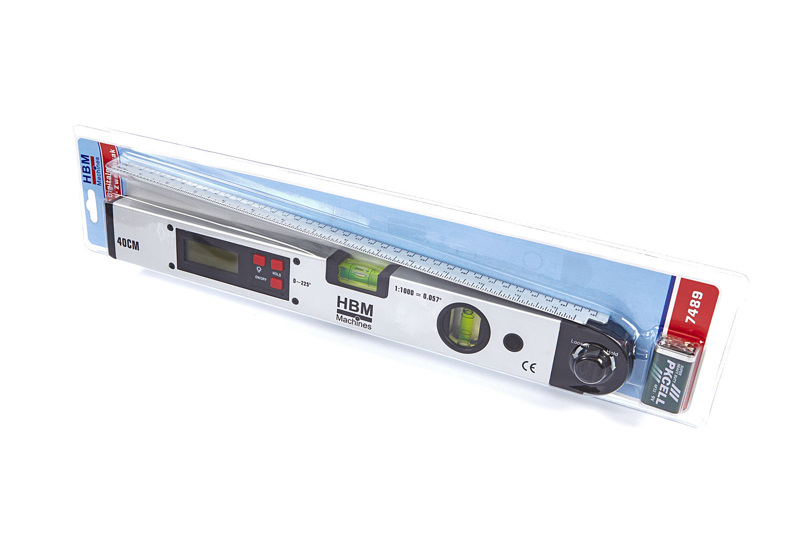Squadra combinata con livella metrica a bolla d'aria integrata, per falegname, 400 mm Hbm