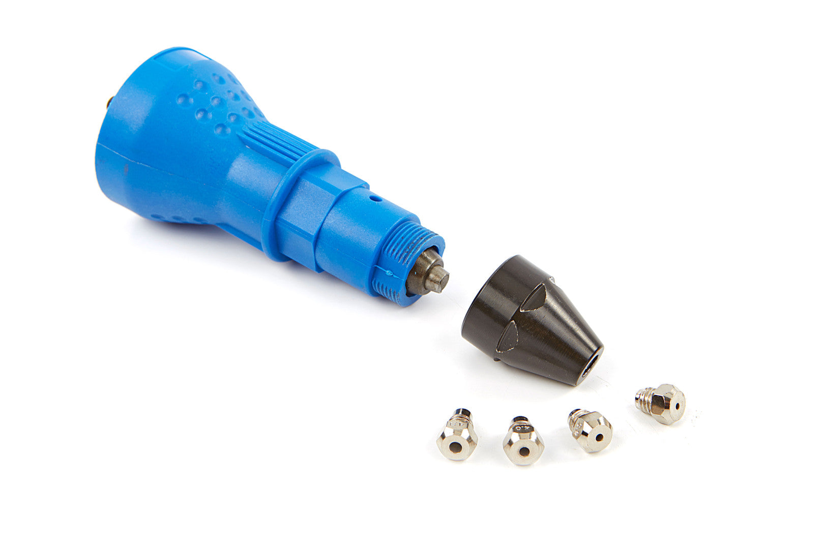 Adattatore per pistola rivettatrice per rivetti ciechi M3–M10 per avvitatori e trapani a batteria HBM