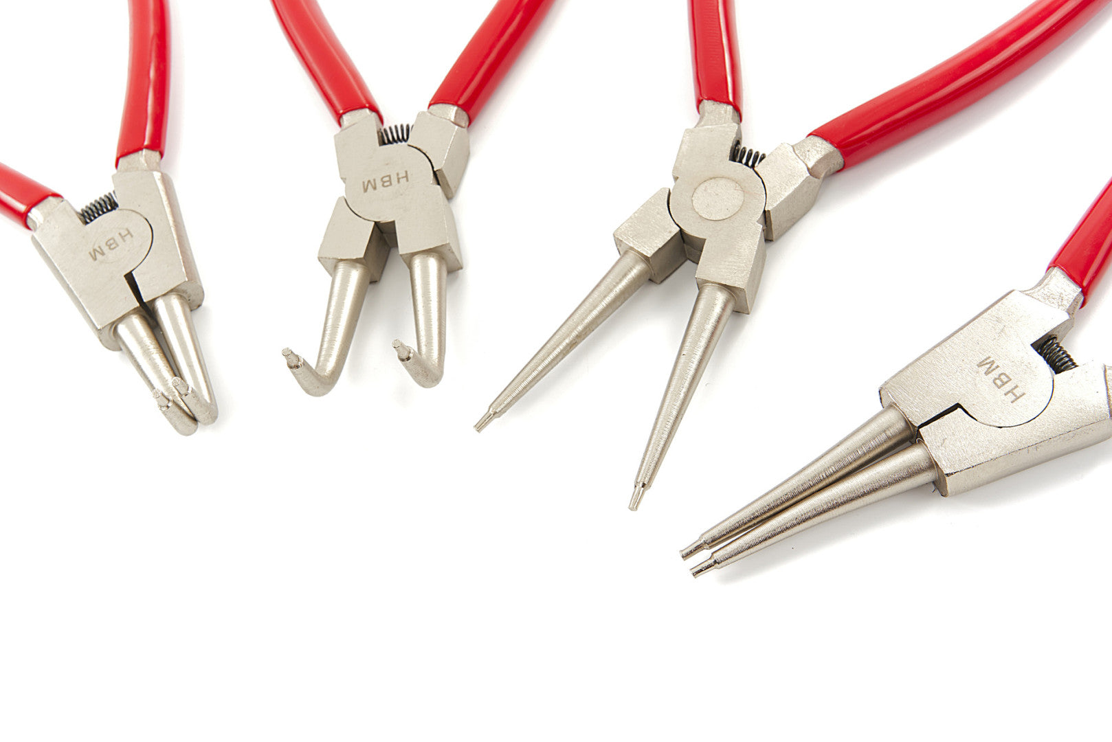Serie di pinze per anelli Seeger, set di 4 pinze per anelli di sicurezza, pinza per seeger, 225 mm HBM