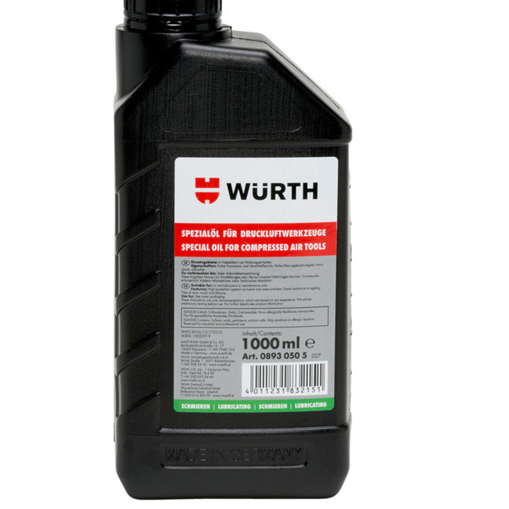 Olio speciale per utensili pneumatici, olio lubrificante,Würth,1L