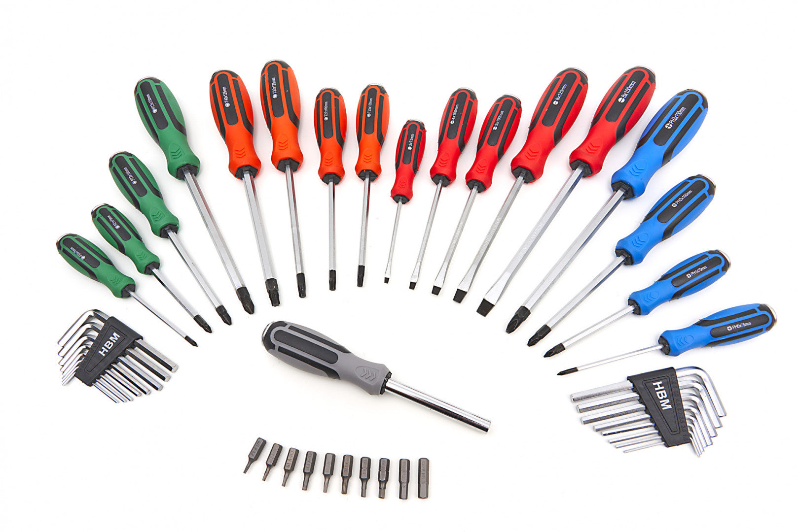 Set giraviti, set di cacciaviti, 44 pezzi Hbm