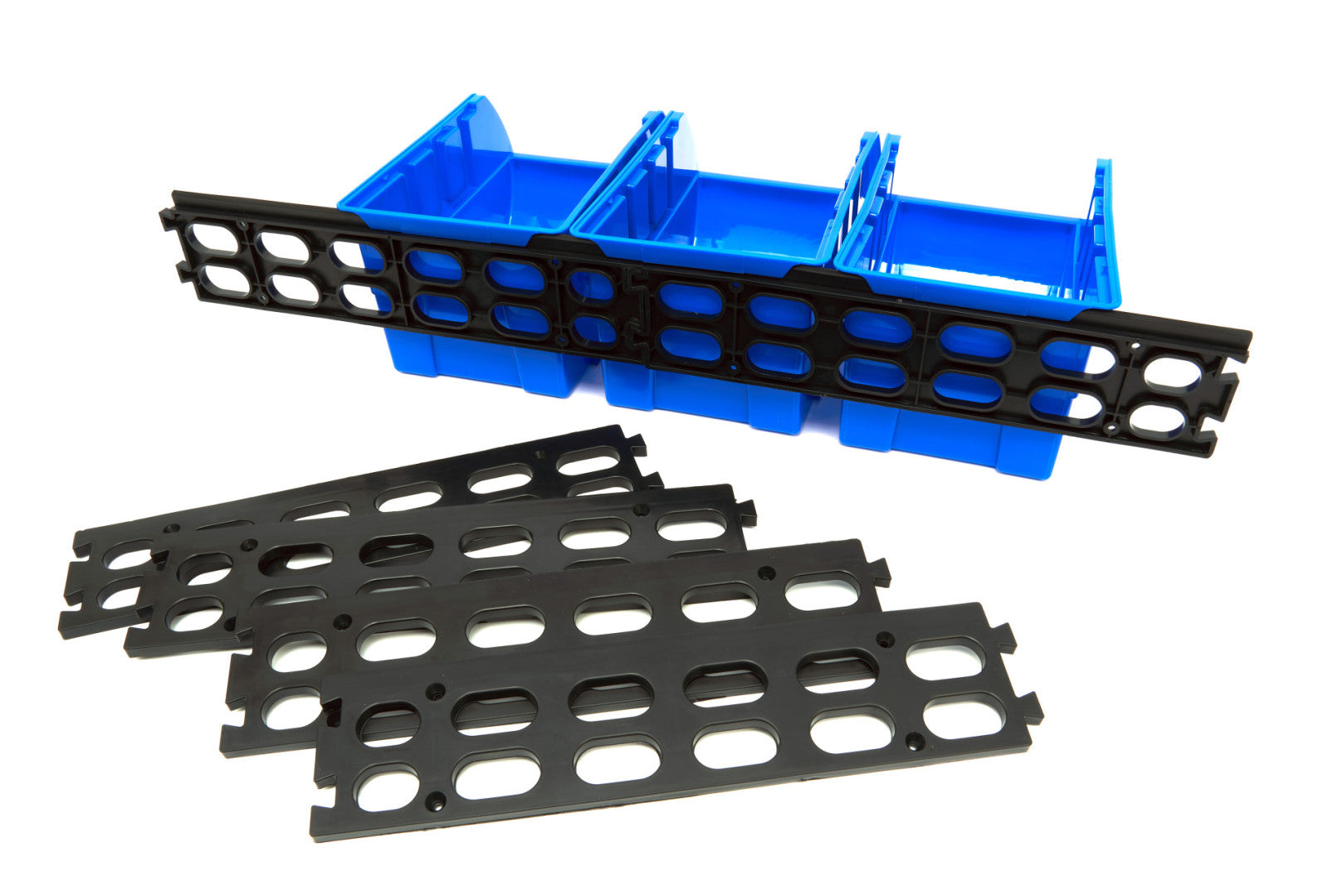 Kit contenitori di stoccaggio 15 pz con pannelli a parete, scatole impilabili da parete, sistema di stoccaggio, per foratura, scaffalatura degli attrezzi, Hbm Machines Olanda