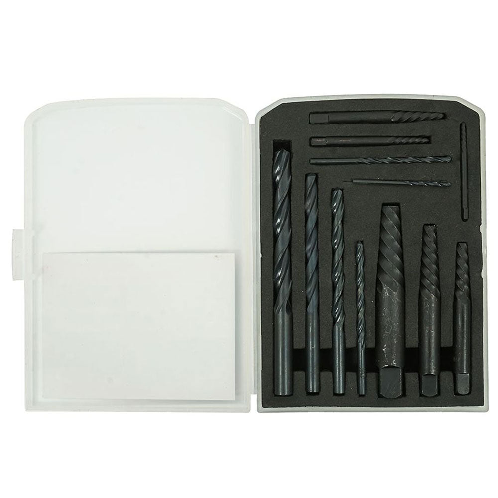 Set di estrattori per viti svitate, rotte e danneggiate - argento - kit di rimozione con punte per trapano, estrattori, 12 pezzi