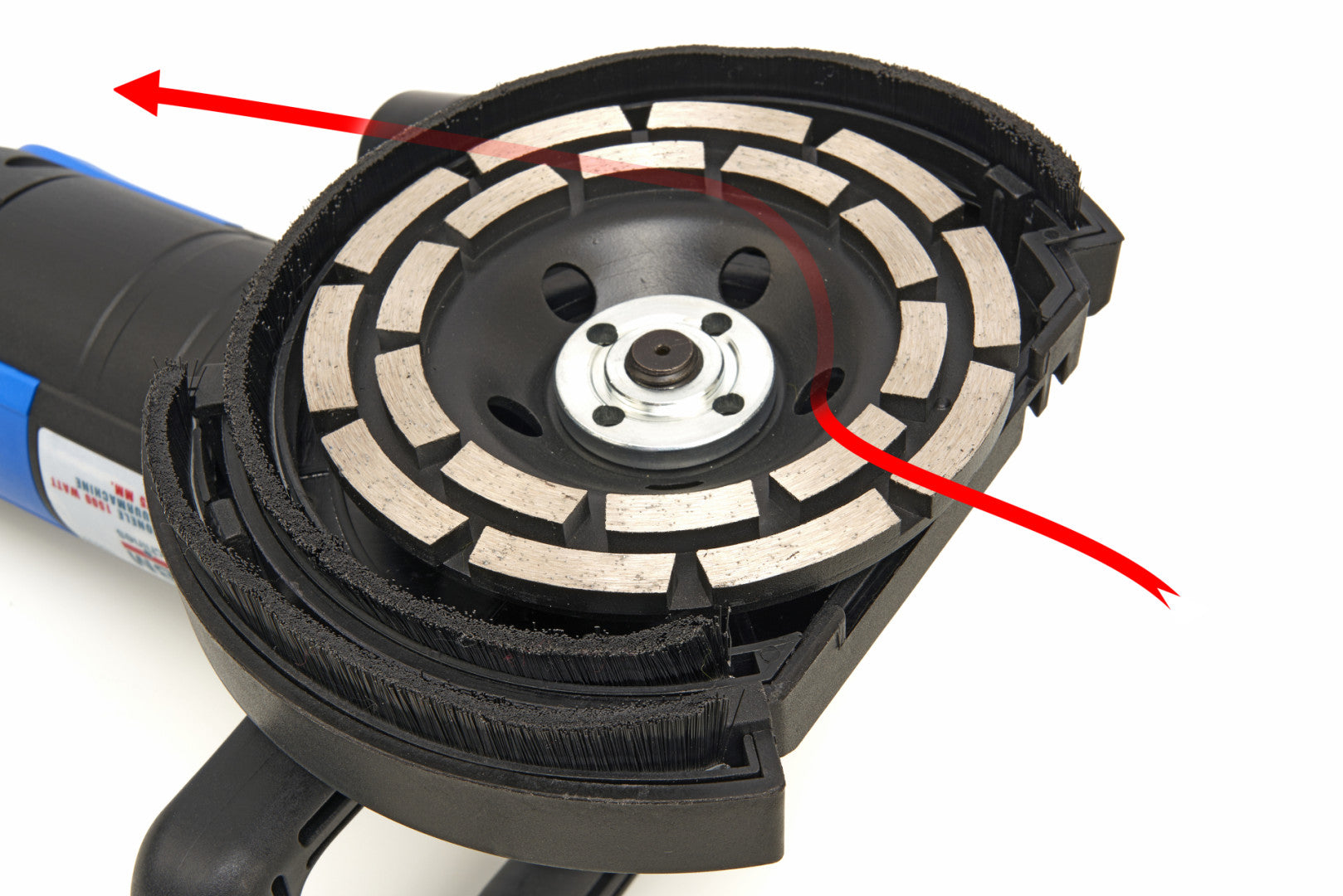 Levigatrice per calcestruzzo, 125 mm, con valigetta – levigatura precisa e senza manutenzione, velocità regolabile, 1500 W Hbm