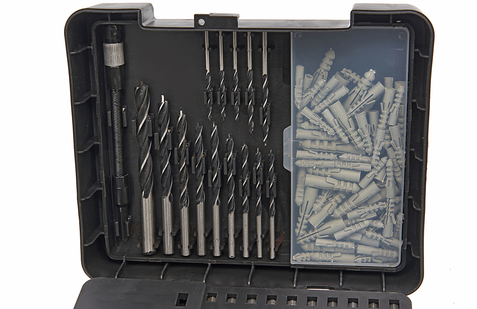 Set punte e bit per legno, pietra e metallo, accessori per utensili di foratura e avvitamento, 204 pezzi HBM