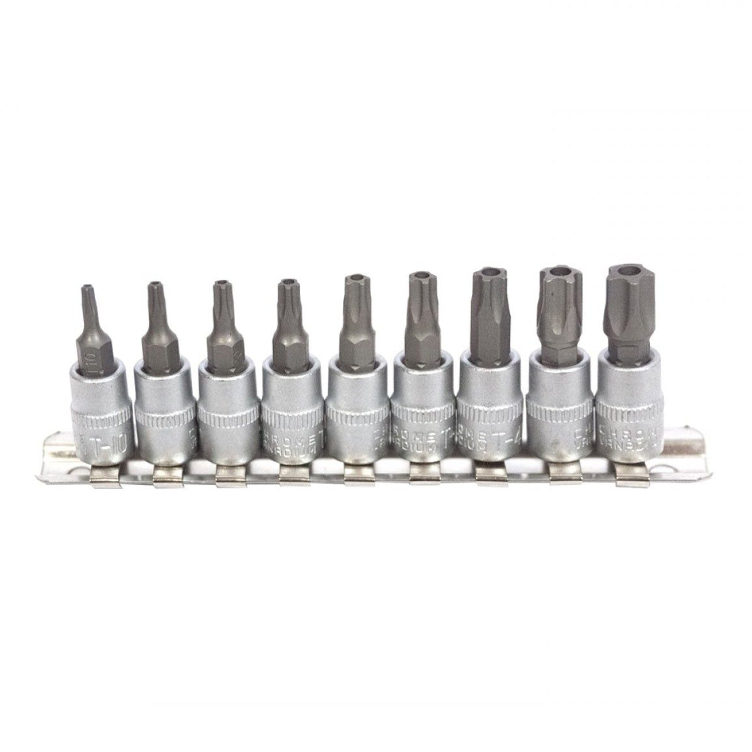 Chiavi Torx 1/4" per avvitatore a batteria, chiavi a bussola, chiave dinamometrica, inserti per avvitatore e chiavi a cricchetto, 9 pezzi T10-T50, Kroftools