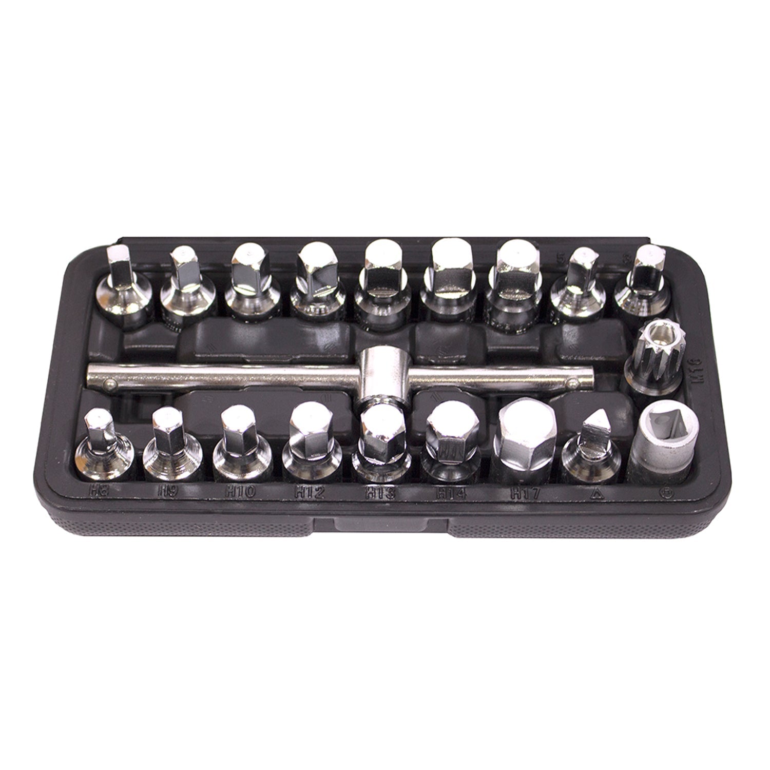 Set chiavi bussole, set olio tappo di scarico noci con un quadro scorrevole, kit chiavi a bussola per tappo della coppa dell'olio 5/16”3/8”, 20 pezzi, Kroftools