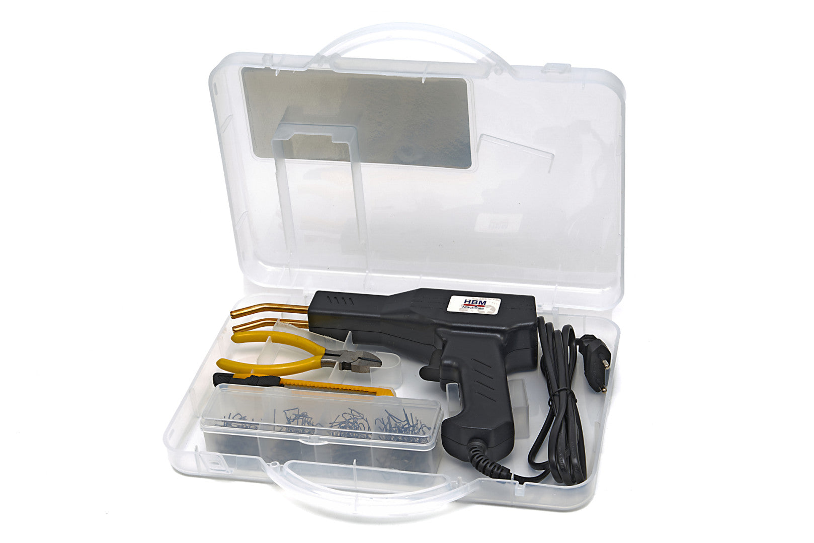Pistola per saldatura e riparazione plastica 43 w, set saldatrice con 200 pezzi