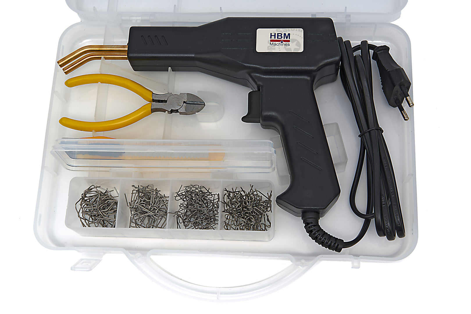 Pistola per saldatura e riparazione plastica 43 w, set saldatrice con 200 pezzi