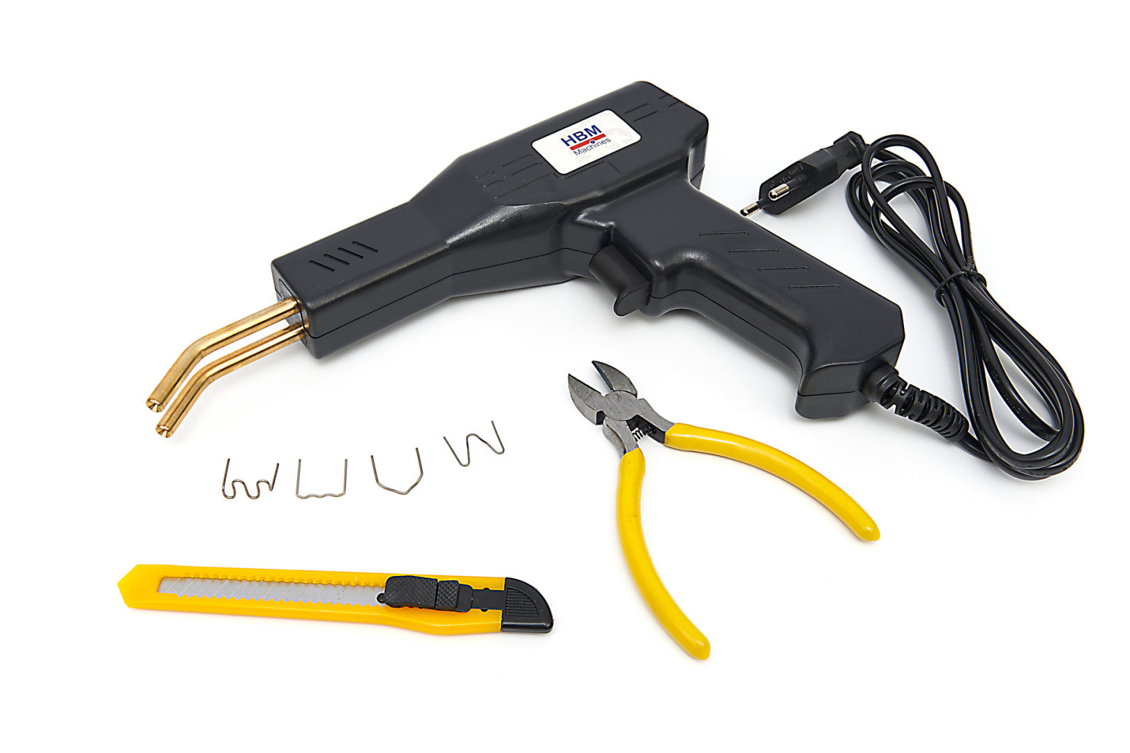 Pistola per saldatura e riparazione plastica 43 w, set saldatrice con 200 pezzi