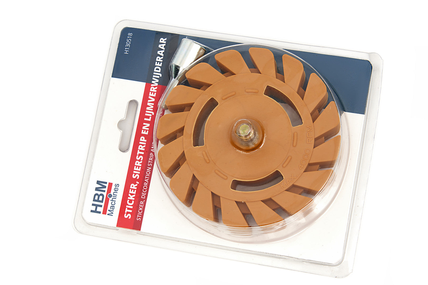 Gomma da cancellare scanalata con 1x adattatore per la rimozione professionale di pellicole e residui di adesivo sul veicolo, auto o moto, ruota-disco di gomma rimuovi adesivi, Kroftools