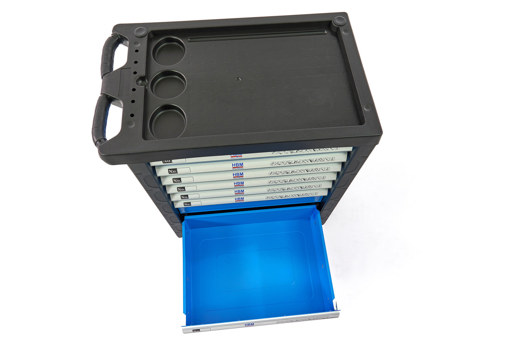 Carrello completo di attrezzi set 196 pezzi con 7 cassetti 5 scomparti e ruote da officina Carbon premium Olanda