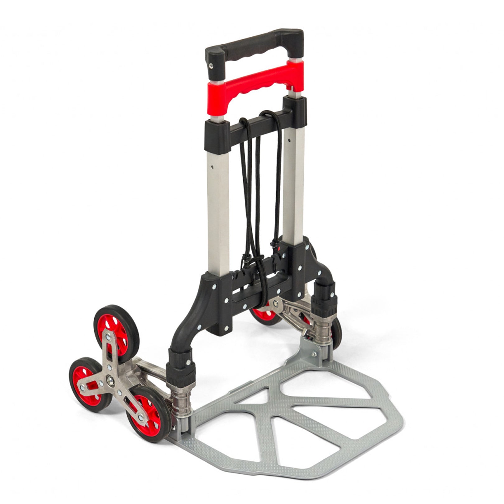 Carrello per scale portapacchi pieghevole 75kg pneumatici maniglie ergonomiche, carrellino montacarichi con ruote portatutto, carrelli a mano saliscale in acciaio, trasloco porta sacchi, trasporto carichi pesanti, Hbm