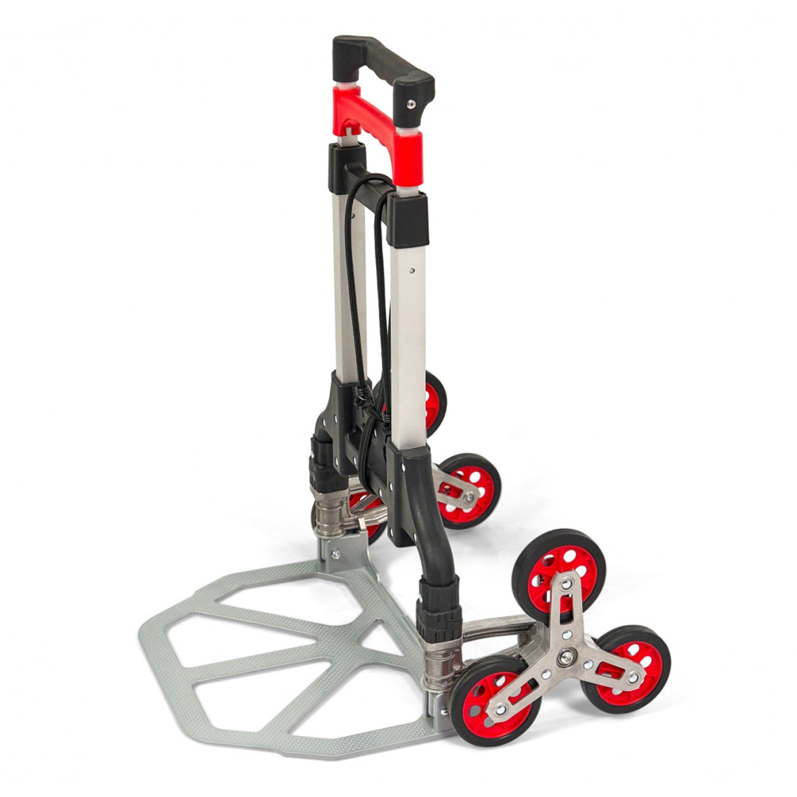 Carrello per scale portapacchi pieghevole 75kg pneumatici maniglie ergonomiche, carrellino montacarichi con ruote portatutto, carrelli a mano saliscale in acciaio, trasloco porta sacchi, trasporto carichi pesanti, Hbm