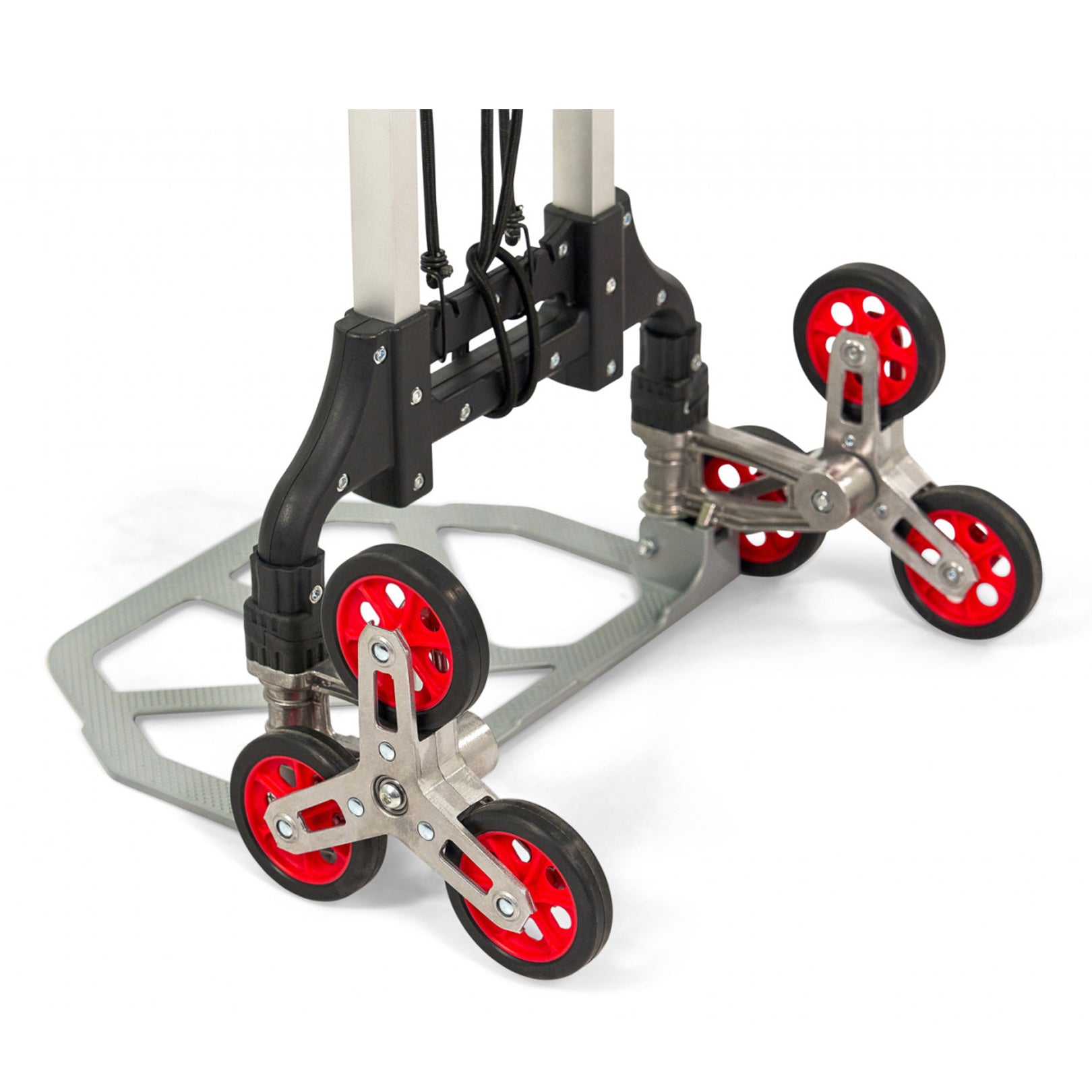 Carrello per scale portapacchi pieghevole 75kg pneumatici maniglie ergonomiche, carrellino montacarichi con ruote portatutto, carrelli a mano saliscale in acciaio, trasloco porta sacchi, trasporto carichi pesanti, Hbm