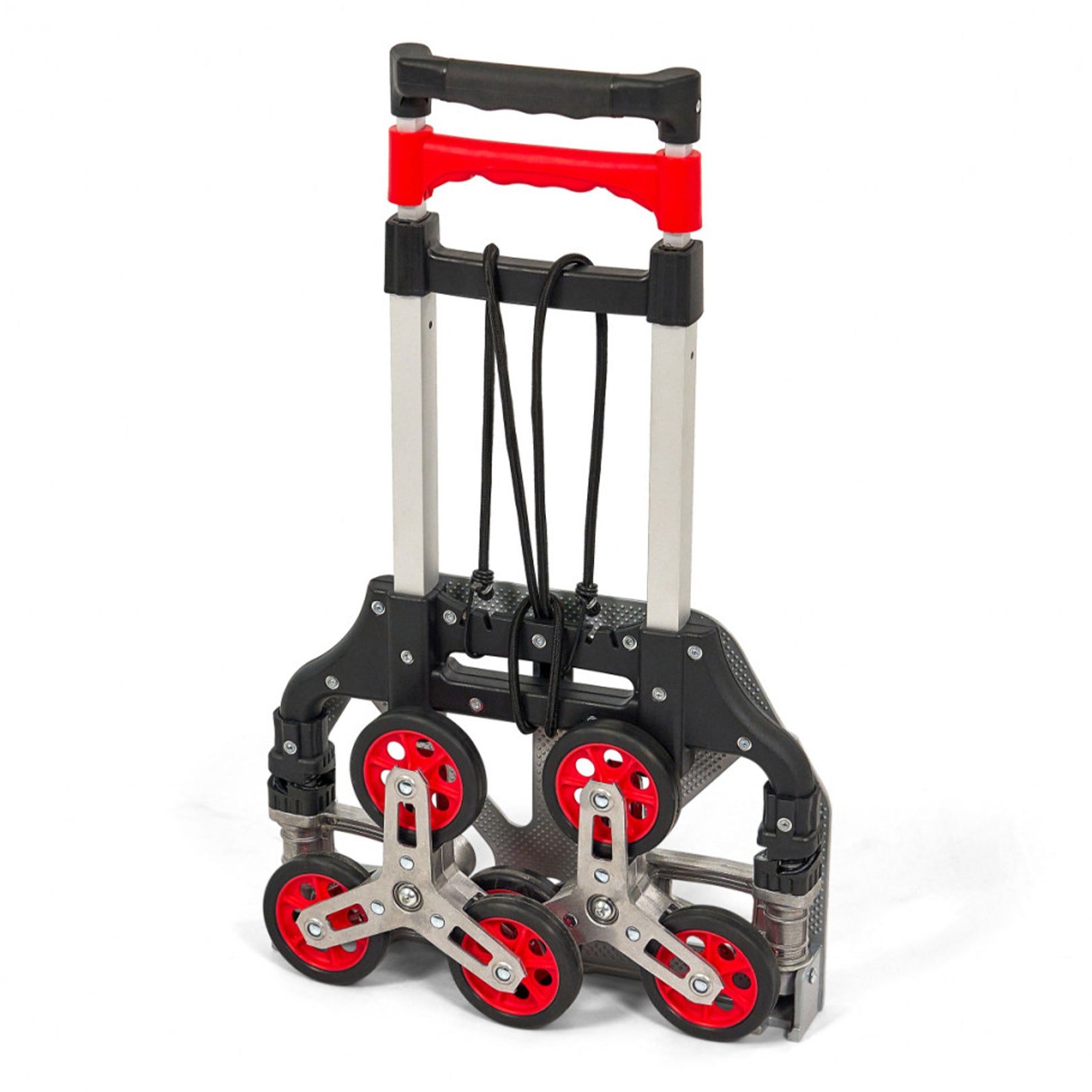 Carrello per scale portapacchi pieghevole 75kg pneumatici maniglie ergonomiche, carrellino montacarichi con ruote portatutto, carrelli a mano saliscale in acciaio, trasloco porta sacchi, trasporto carichi pesanti, Hbm