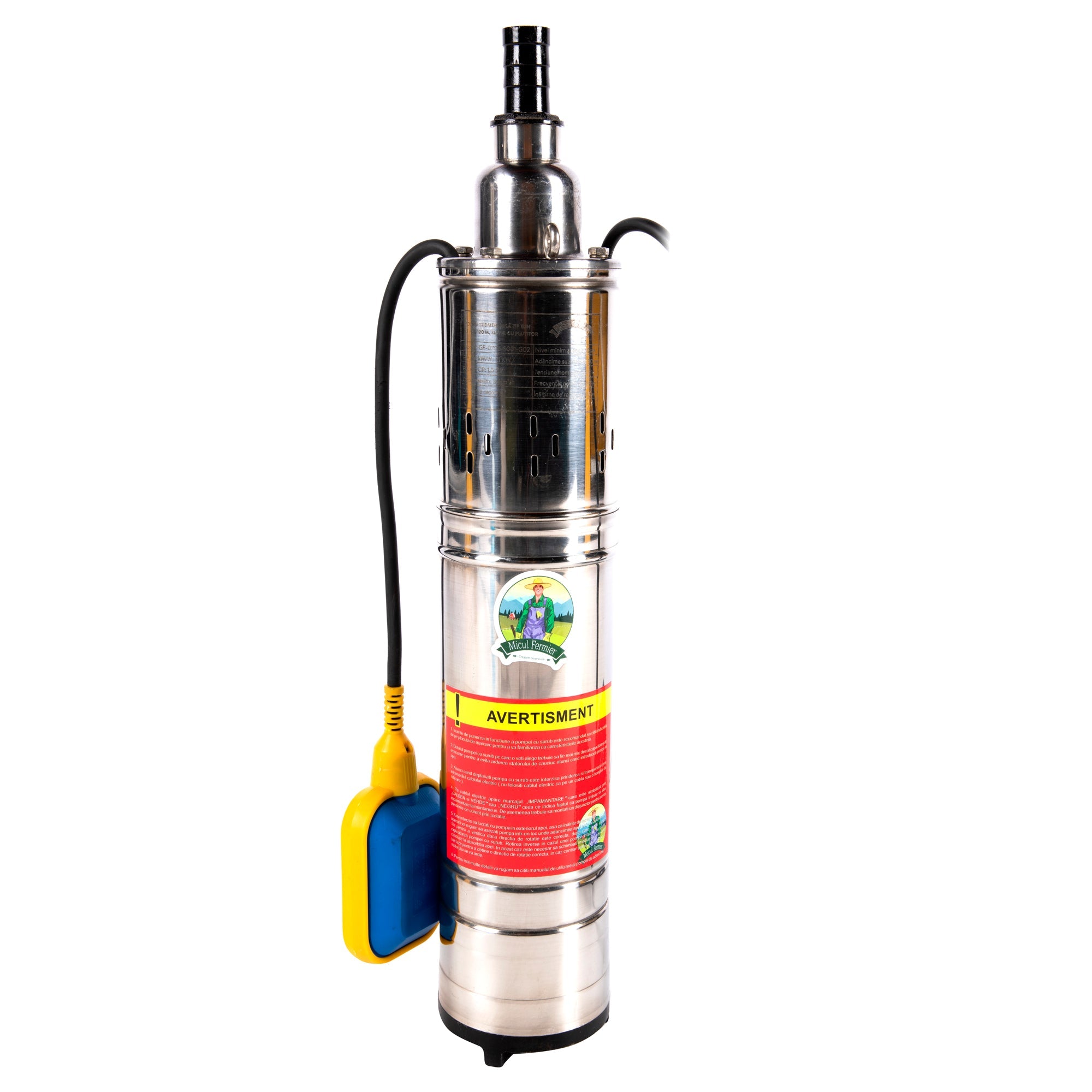Pompa sommersa per pozzo con gallleggiante, elettropompa a immersione 1100 w, portata 1850 l/ora