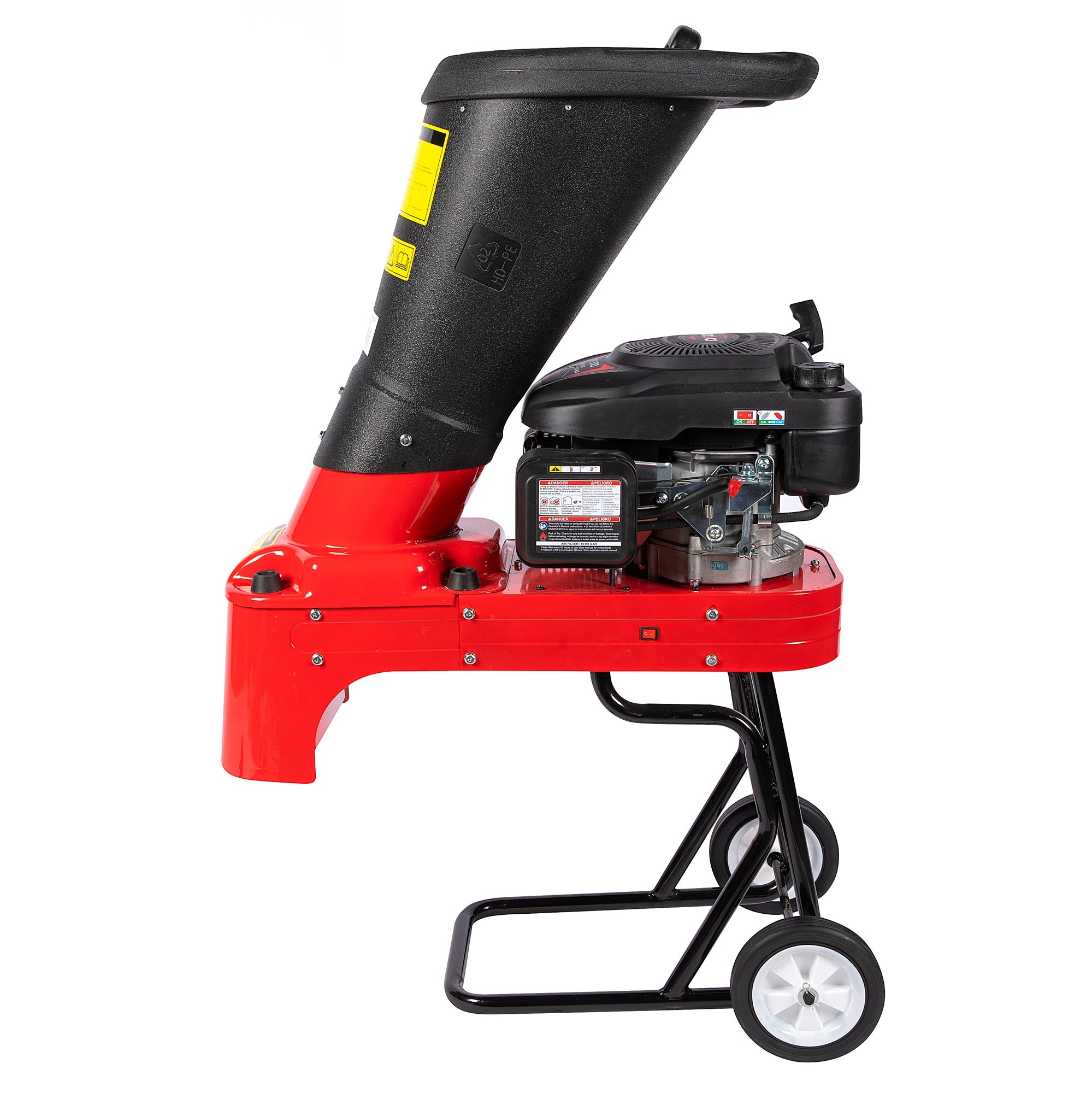 Trituratore per rami e tronchi a benzina ,biotrituratore a scoppio,cippatore rami, 5 HP, da hobby