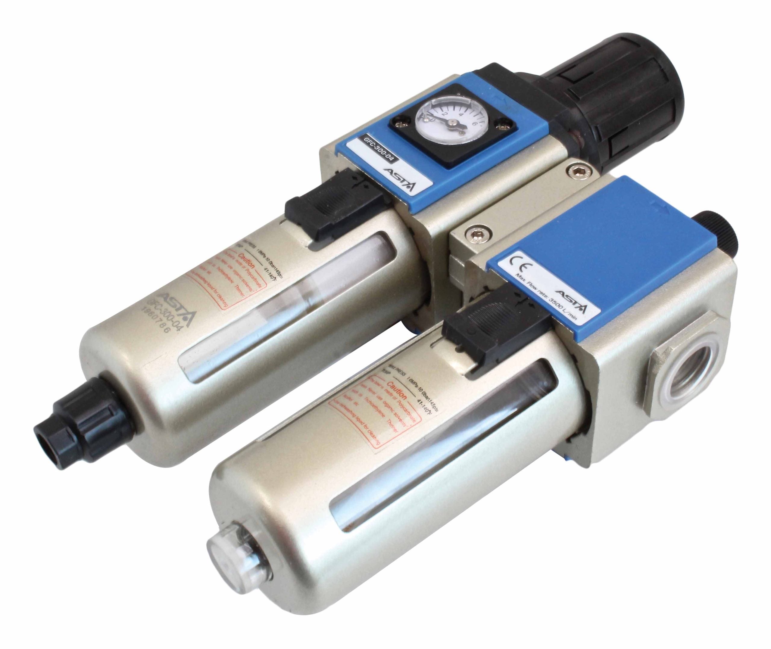 Unità di manutenzione aria compressa, filtro regolatore pressione, attacco 1/2, separatore acqua
